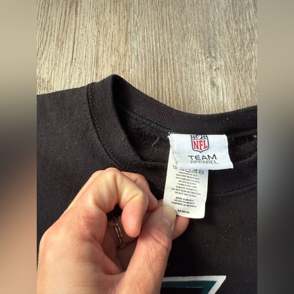 VTG NFL Philadelphia Eagles Sweatshirt Crewneck Black Blue Size S M UNISEX Birds - Picture 4 of 7